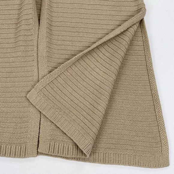 Soft Surroundings Women's Metallic Knit Longline Cardigan Sweater XL Tan - Picture 6 of 12